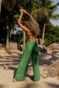 Calça Pantalona em Tela
