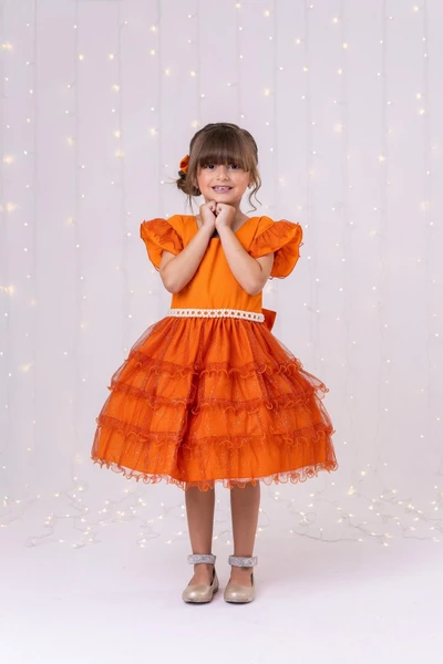 Vestido Ysa Kids Belinda Terracota