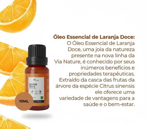 Óleo Essencial de Laranja Doce Concentrado - 10ml.