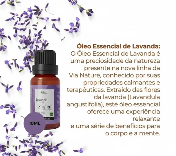 Óleo Essencial de Lavanda Concentrado - 10ml.