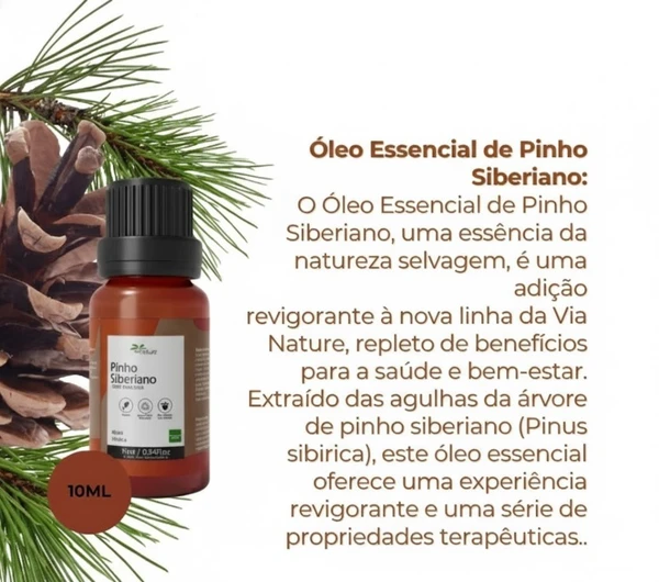 Óleo Essencial de Pinho Siberiano Concentrado - 10ml.