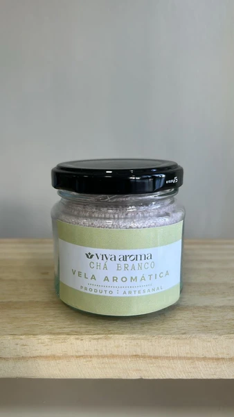 Vela de Areia Aromática Artesanal Perfumada - Chá Branco 140 g