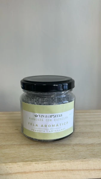 Vela de Areia Aromática Artesanal Perfumada - Maracujá com Baunilha 140 g