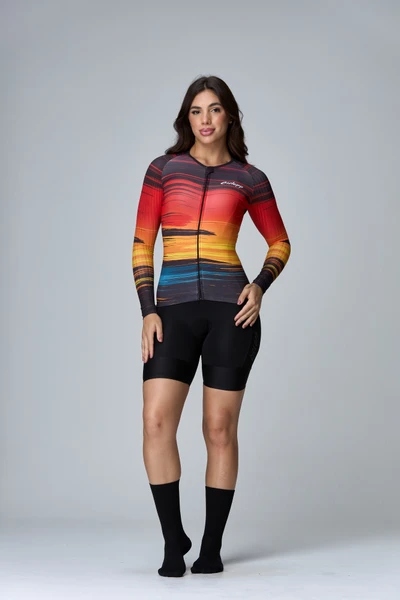 CAMISA SPRINT FEMININA - MANGA LONGA Preto