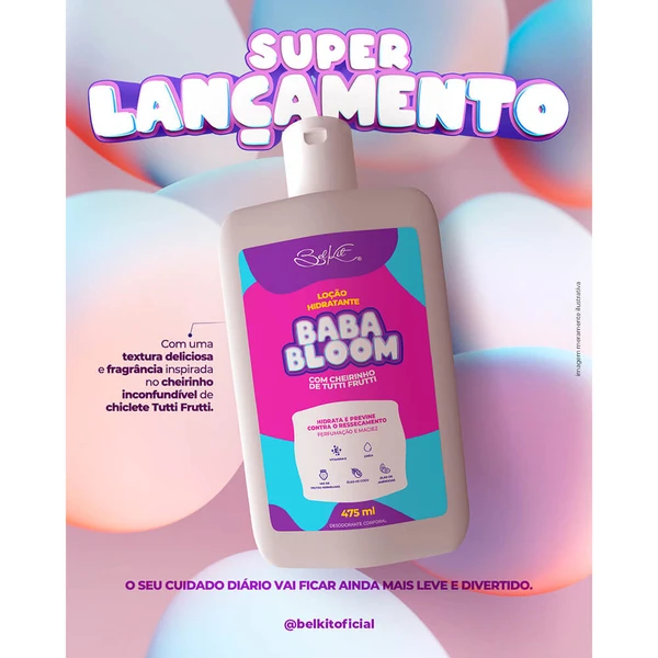 Belkit BabaBloom - Loção Hidratante Desodorante Corporal Tutti Frutti 475ml