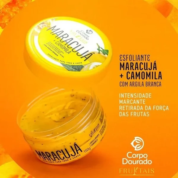 Corpo Dourado Fruktais - Esfoliante Corporal Maracujá e Camomila 300g
