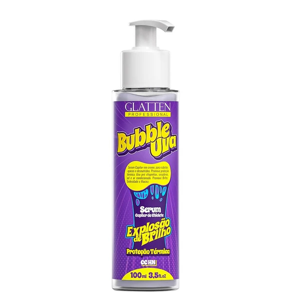 Glatten Bubble Uva - Sérum Capilar de Chiclete Explosão de Brilho 100ml