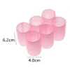 Nobrand - Kit Bobes de Cabelo com Velcro e Grampo 40mm Nº 5 Rosa (6 Peças)