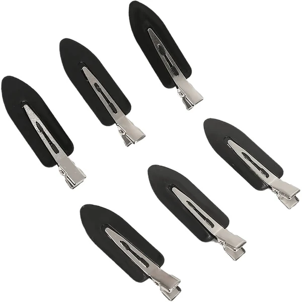 Nobrand - Kit Grampos de Cabelo Reto Sem Dobra Preto (6 Peças)