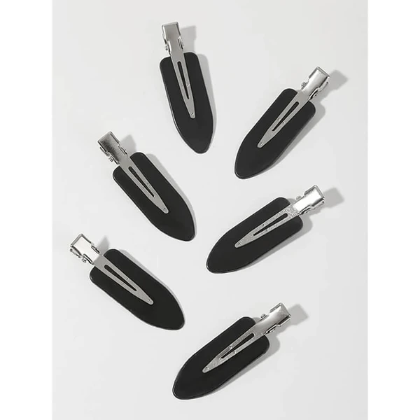 Nobrand - Kit Grampos de Cabelo Reto Sem Dobra Preto (6 Peças)