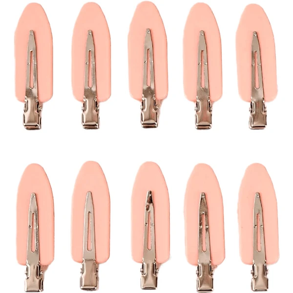 Nobrand - Kit Grampos de Cabelo Reto Sem Dobra Rosa (10 Peças)