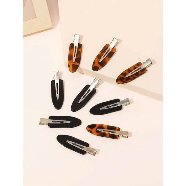 Nobrand - Kit Grampos de Cabelo Simples Oncinha e Preto (10 Peças)