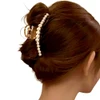 Nobrand - Kit Presilhas Piranhas de Cabelo Transparente Pérolas Brancas (3 Peças)