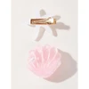 Nobrand - Kit Presilhas de Cabelo Concha e Estrela do Mar Rosa e Branco (2 Peças)