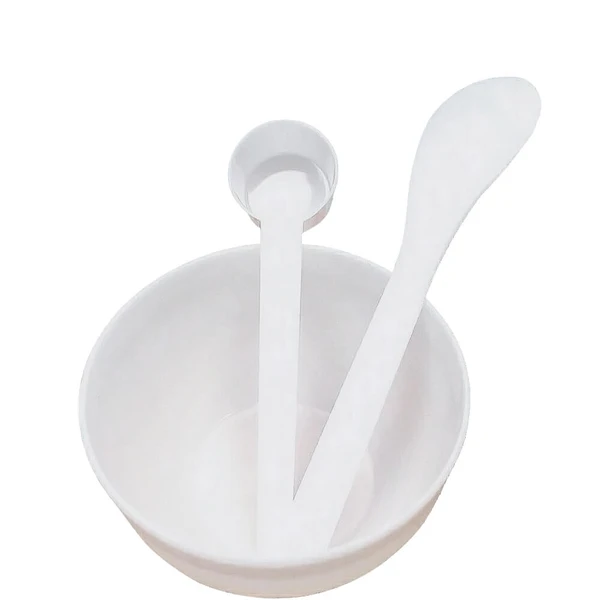 Nobrand - Kit Tigela Medidor e Espátula para Máscara Facial Branco (3 Produtos)