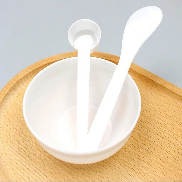 Nobrand - Kit Tigela Medidor e Espátula para Máscara Facial Branco (3 Produtos)