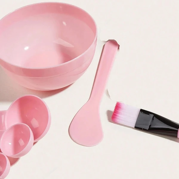 Nobrand - Kit Tigela Pincel e Acessórios para Máscara Facial Rosa (6 Produtos)