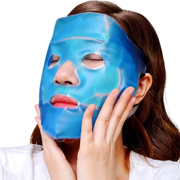 Nobrand - Máscara Térmica Facial Gel Compressa Quente ou Fria Azul