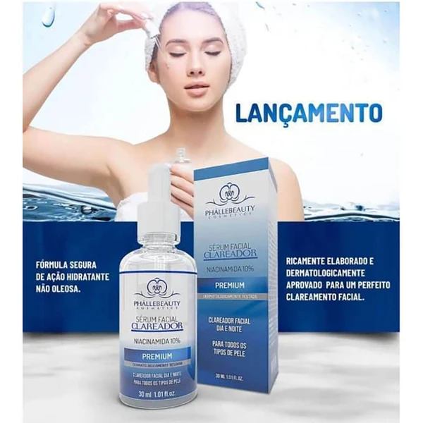 Phállebeauty - Sérum Facial Clareador Premium Dia e Noite 30ml