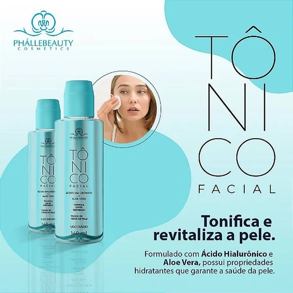 Phállebeauty - Tônico Facial Com Ácido Hialurônico 140ml