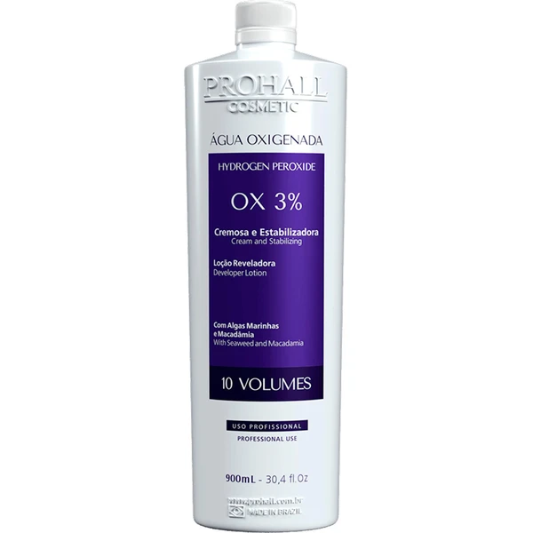 Prohall - Água Oxigenada Cremosa OX 3% 10 Volumes 900ml