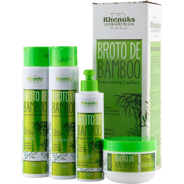 Rhenuks Broto de Bamboo - Kit Fortalecimento Capilar Antiqueda (4 Produtos)