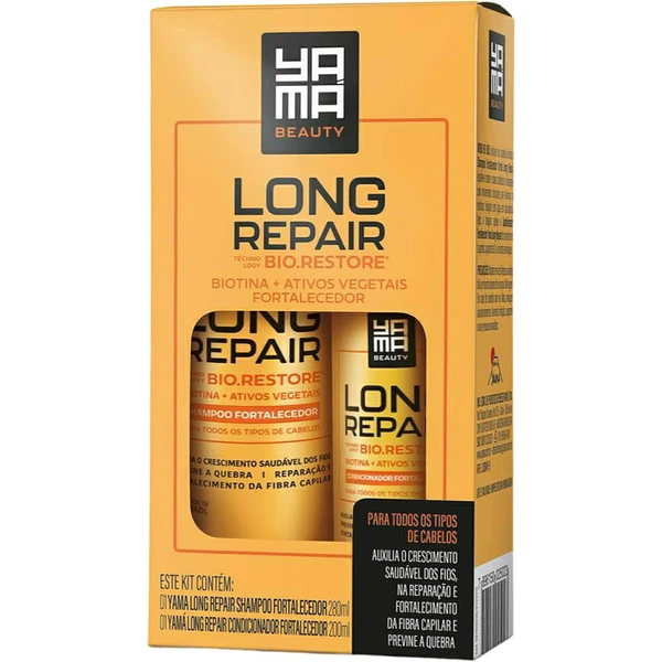 Yamá Long Repair - Kit Fortalecedor Biotina Duo Box (2 Produtos)