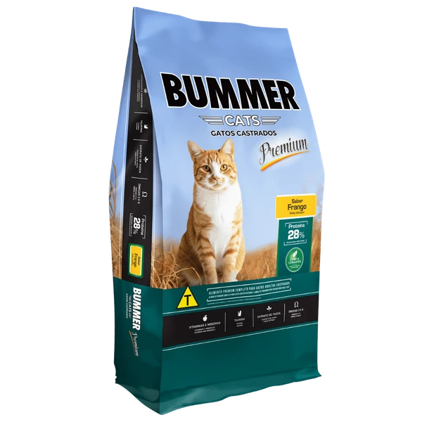 Ração Bummer Cats para Gatos Adultos Sabor Peixe 26% Proteínas