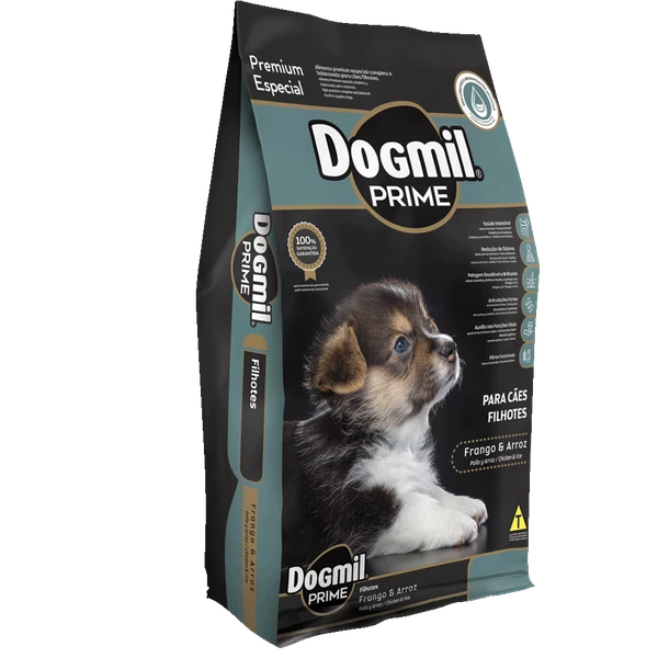 Ração Dogmil Prime para Cães Filhotes Sabor Frango & Arroz 28% Proteínas - 15kg
