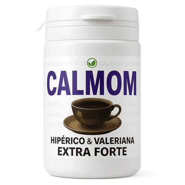 Calmom Hipérico e Valeriana Extra Forte 60 Cápsulas | 500mg