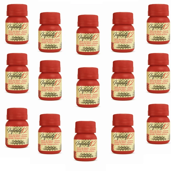 Kit 12  Infinity 12 - Suplemento Natural em Cápsulas 500mg