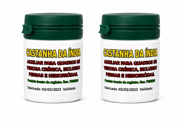 Kit 2 Castanha Indiana 15 Cápsulas Suplemento Alimentar
