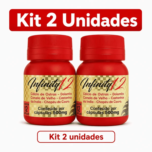 Kit 2 Infinity 12 Suplemento Natural em Cápsulas 500mg 12 Caps