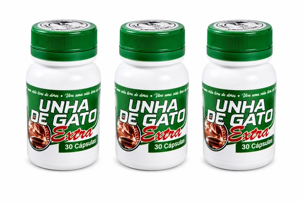 Kit 3 Unha de Gato Extra 30 Cápsulas Suplemento Alimentar