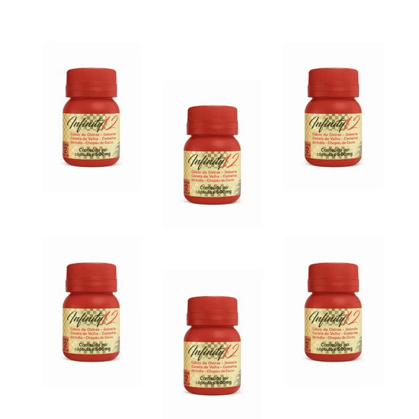 Kit 6 Infinity 12 - Suplemento Natural em Cápsulas 500mg