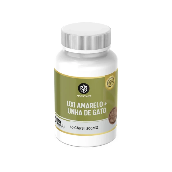 Uxi Amarelo + Unha De Gato Mais Plant | 60 Capsulas - 500mg