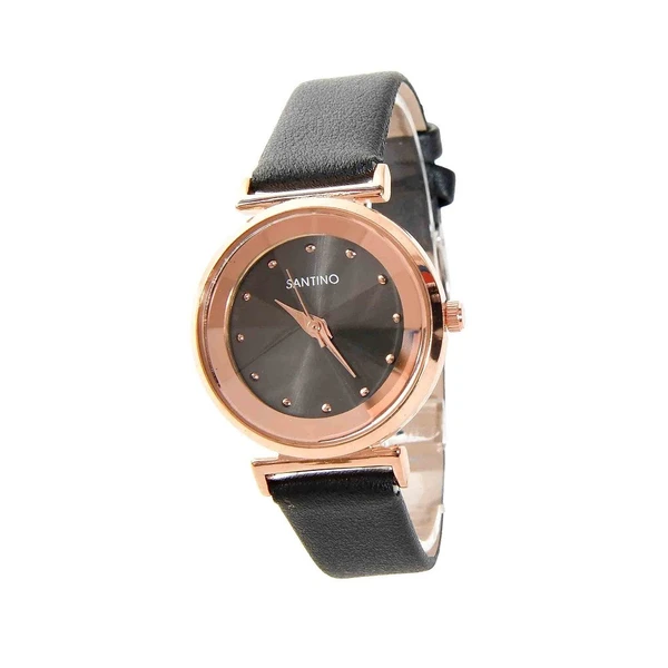 Relógio Quartz Santino- Luxo - Preto