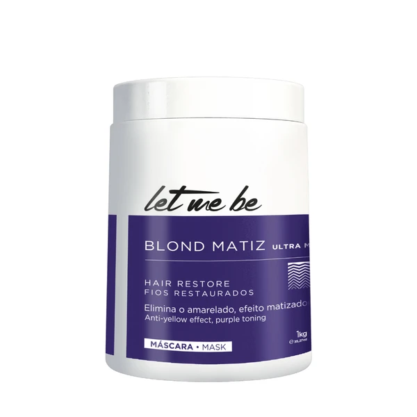 BTX Mascara de Hidratação Let Me Be Blond Matiz - 1Kg