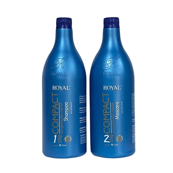 Kit Escova Progressiva Compact 0% Orgânica Royal - 2x1lt
