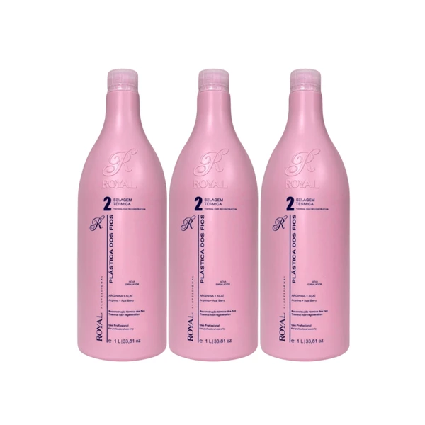 Kit c/3 Selagem Plastica Dos Fios Açai Royal Passo2 - 3x1l
