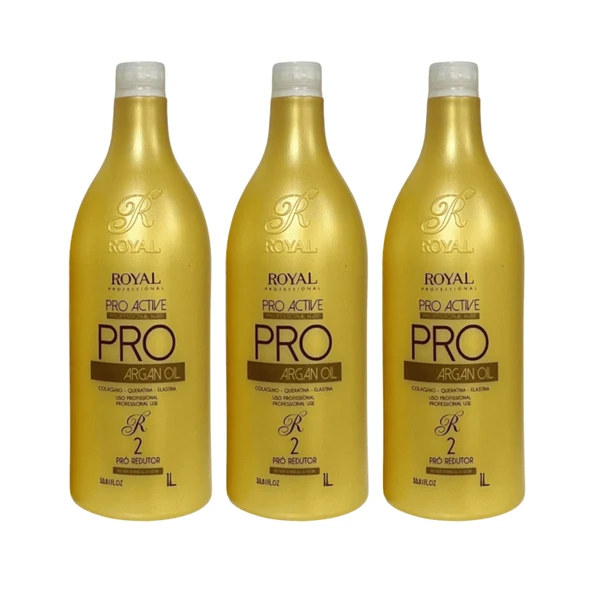 Kit c/3 Selagem Térmica Pro Argan Royal Passo 2 - 3x1l
