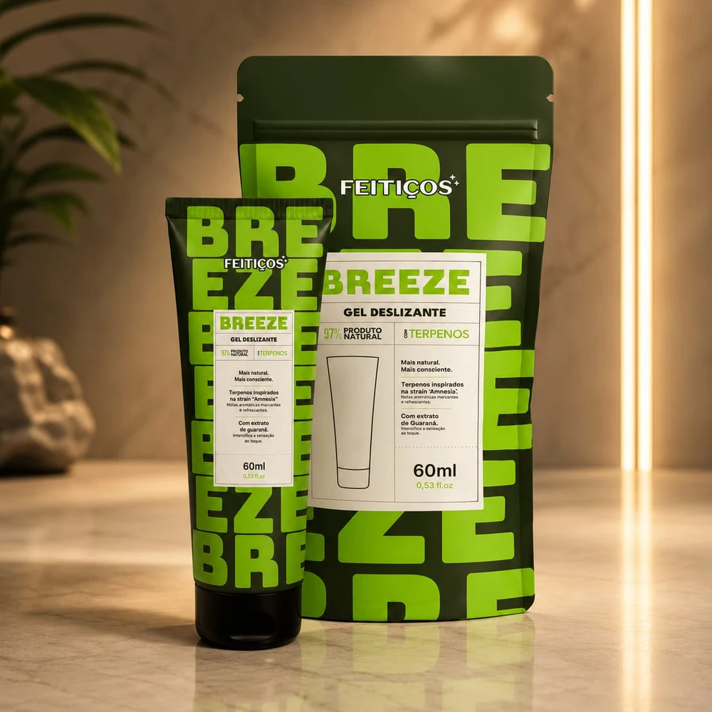 BREEZE GEL DESLIZANTE COM TERPENOS - SENSAÇÃO INTENSA 60 ML FEITIÇOS