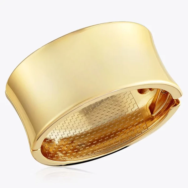 Bracelete Feminino max gold liso Dourado Banhado a Ouro 18k Elegante Presente Feminino