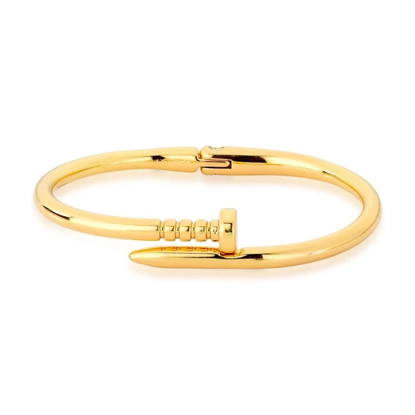 Bracelete Feminino prego Dourado Banhado a Ouro 18k Elegante Presente Feminino