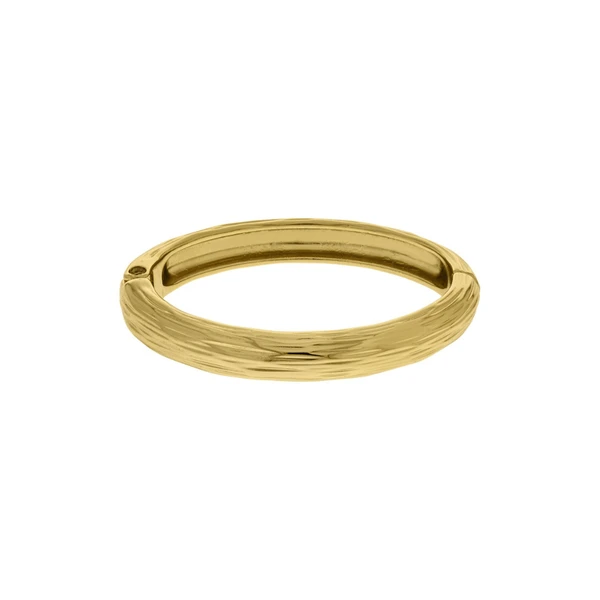 Bracelete Feminino texturizado Dourado Banhado a Ouro 18k Elegante Presente Feminino