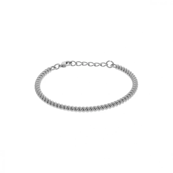 Bracelete Feminino torcido Banhado a ródio  Elegante Presente Feminino