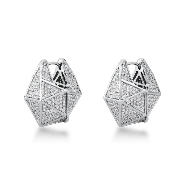 Brinco Argola Punk Shine Power Dourado Banhado a Ouro 18k Elegante Presente Feminino