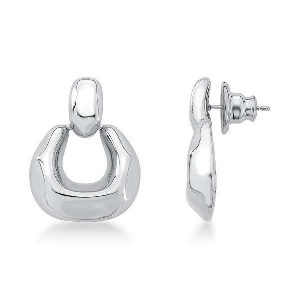 Brinco Argola martelado Dourado Banhado a Ouro 18k Elegante Presente Feminino