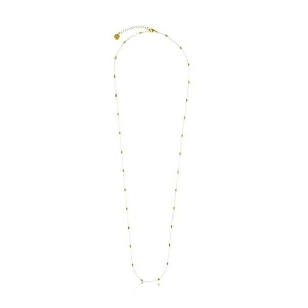 Colar Feminino Longo Petit Ball Dourado Banhado a Ouro 18k Elegante Presente Feminino