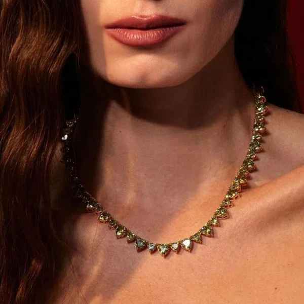 Colar Feminino Riviera Glow Lime - Dourado Lima Dourado Banhado a Ouro 18k Elegante Presente Feminino